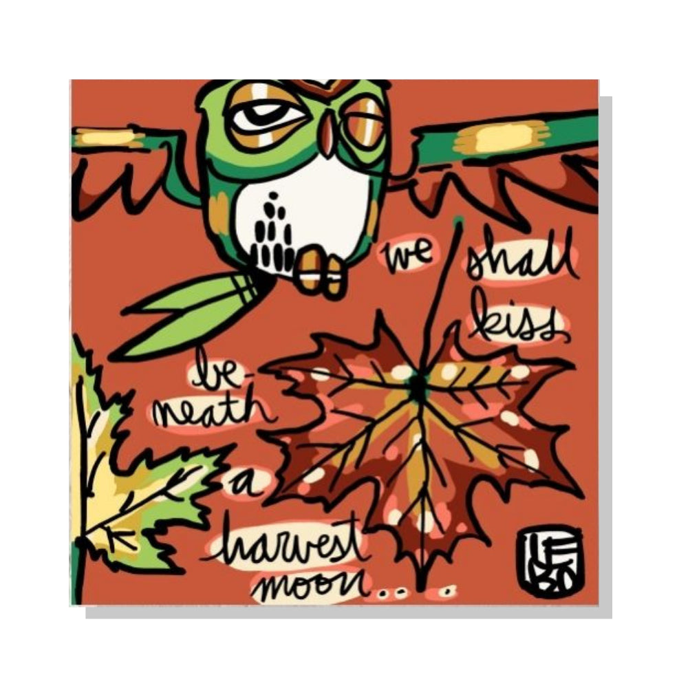 Fallin', Dancin', and Kissin' Beneath a Harvest Moon - Lebo Steel Mineral Print Series